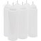 Juvale Condiment Squeeze Bottles for Sauces & Dressings - 29 Oz Clear Plastic 6-Pack - Leak-Proof Durable Dispenser Bottles for Liquids - Commercial Plastic Oil & Salad Dressing Dispenser